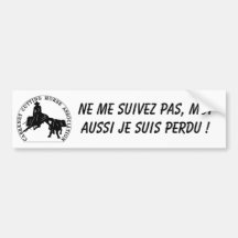 Bumper Sticker Cabernet CHA Blanc Bumper Noir