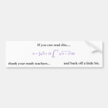 Bumper sticker - pi theme