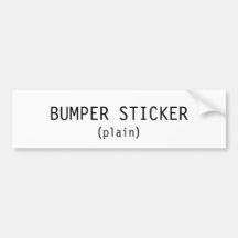 BUMPER STICKER (plain)
