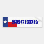 Bumper Sticker Texas Lone Star Flag Secede