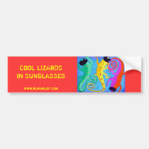 Bumpersticker -Cool Lizards in Sunglasses Bumper Sticker