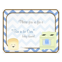 Bun in the Oven Boy Invitation