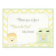 Bun in the Oven Gender Neutral Invitation