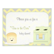 Bun in the Oven Gender Neutral Invitation