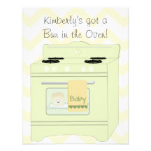 Bun in the Oven Gender Neutral Personalised Invite