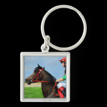 Bunbury Red - Racehorse Art keychains