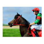 Bunbury Red - Racehorse Art Post Card