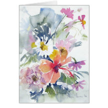 Bunch of Flowers in Watercolor Cards