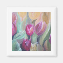 bunch of tulips magnet