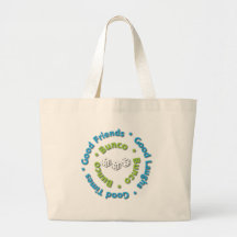 bunco good friends canvas bag