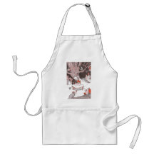 Bunny Cuts Birthday Cake Aprons
