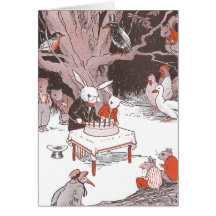 Bunny Cuts Birthday Cake Card