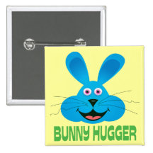 Bunny Hugger Pinback Button
