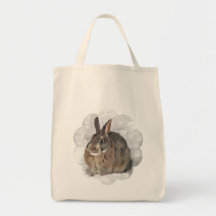 Bunny on a Tote Bags