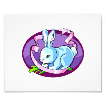 bunny purple ribbon lilac oval.png art photo