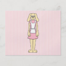 Bunny Rabbit Cartoon, wearing Pink and White. Personalized Flyer