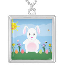 Bunny Rabbit Silver Pendant Necklace