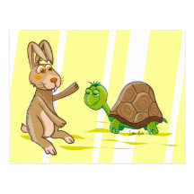 Bunny & Turtle - postcard