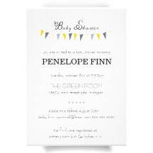 Bunting Baby Shower Invitation