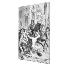 Burdett Riot, 1810 Stretched Canvas Print