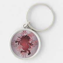 Burgandy Fantasy Urban Unicorn Keychain