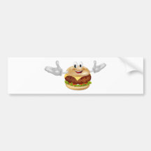 Burger Mascot Man Bumper Sticker