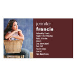 Burgundy Crossing Mini Comp Card Business Card