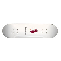 Burgundy penguin skate deck