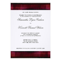 Burgundy Red Wedding Invitation