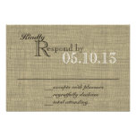 Burlap and Bow Response Card