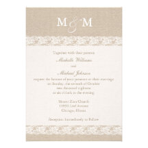 Burlap and Lace | Wedding Custom Invites