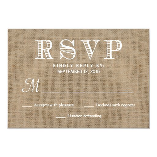 burlap wedding invitations with rsvp burlap rsvp rustic typography wedding reply 9 cm x 13 cm burlap wedding invitations with rsvp burlap rsvp rustic typography wedding reply 9 cm x 13 cm