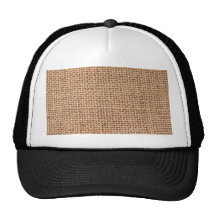 Burlap Trucker Hat