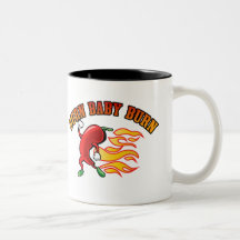 Burn Baby $18.95 Two Toned Coffee Mug