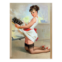 Burned Pin Up Postcards