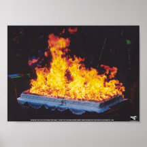 Burning Cake Posters