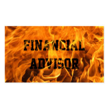 Burning Fire Financial Advisor Business Card