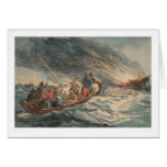 Burning of the California clipper "Hornet" (2511A) Greeting Card