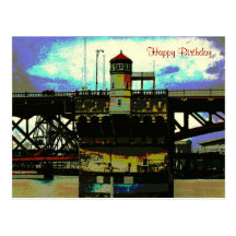 Burnside Bridge Happy Birthday Postcard