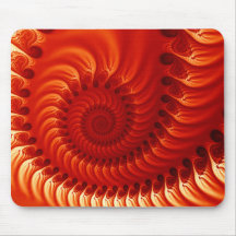 Burnt Orange Fractal Mouse Pads