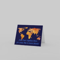 Burnt Orange World Map cards