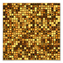 Burnt Terra Cotta Textured Mosaic Tiles Pattern Photo Art