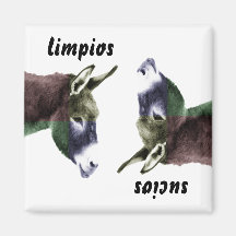 Burro Spanish Clean or Dirty Dishes Dishwasher Magnet