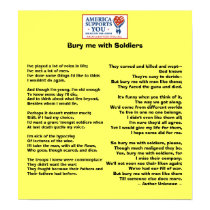 Bury me with Soldiers - Honour Our Veterans posters