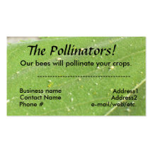 Bus Card - The Pollinators Business Card