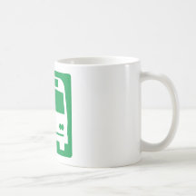 Bus Stop Highway Sign Mugs