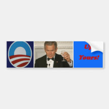 bush toast 3 bumper stickers