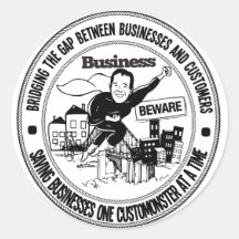 Business Beware Seal Sticker