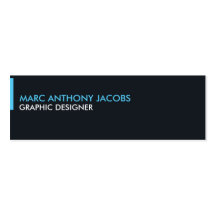 Business Card 002 - Modern Minimal, Black / Blue