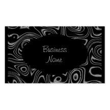 Business Card Abstract Black Faux Silk